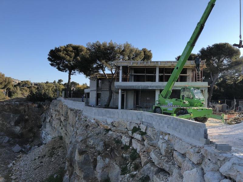 Construction d'une villa d'architecte a Cassis